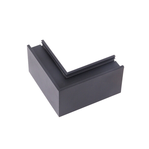 Conector en L horizontal p/riel negro 100x100mm IX4312
