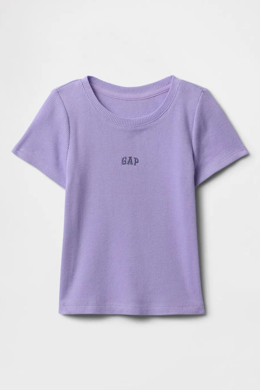 Remera Rib Logo Gap Toddler Niña Warm Violet 568