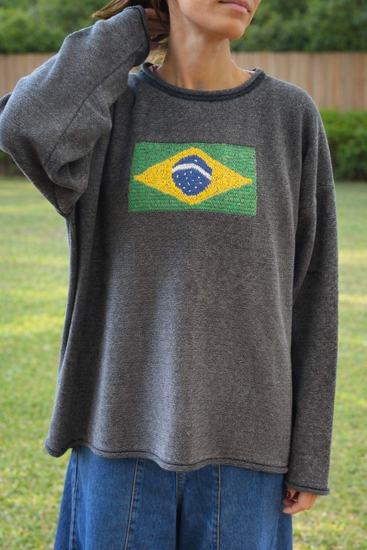 Sweater Flag Brasil Azul