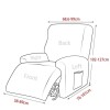 Funda sillón reclinable 1 cuerpo lisa gris claro