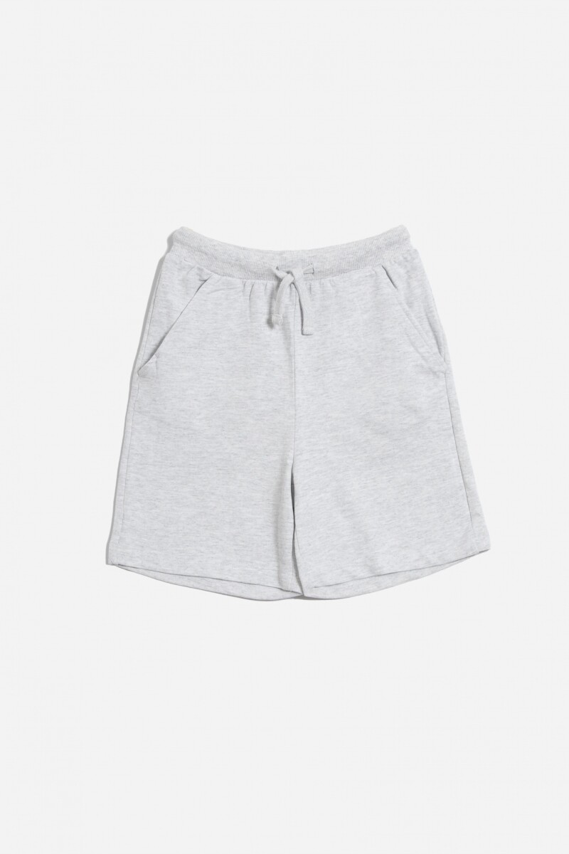 Bermuda terry lisa - Gris melange 