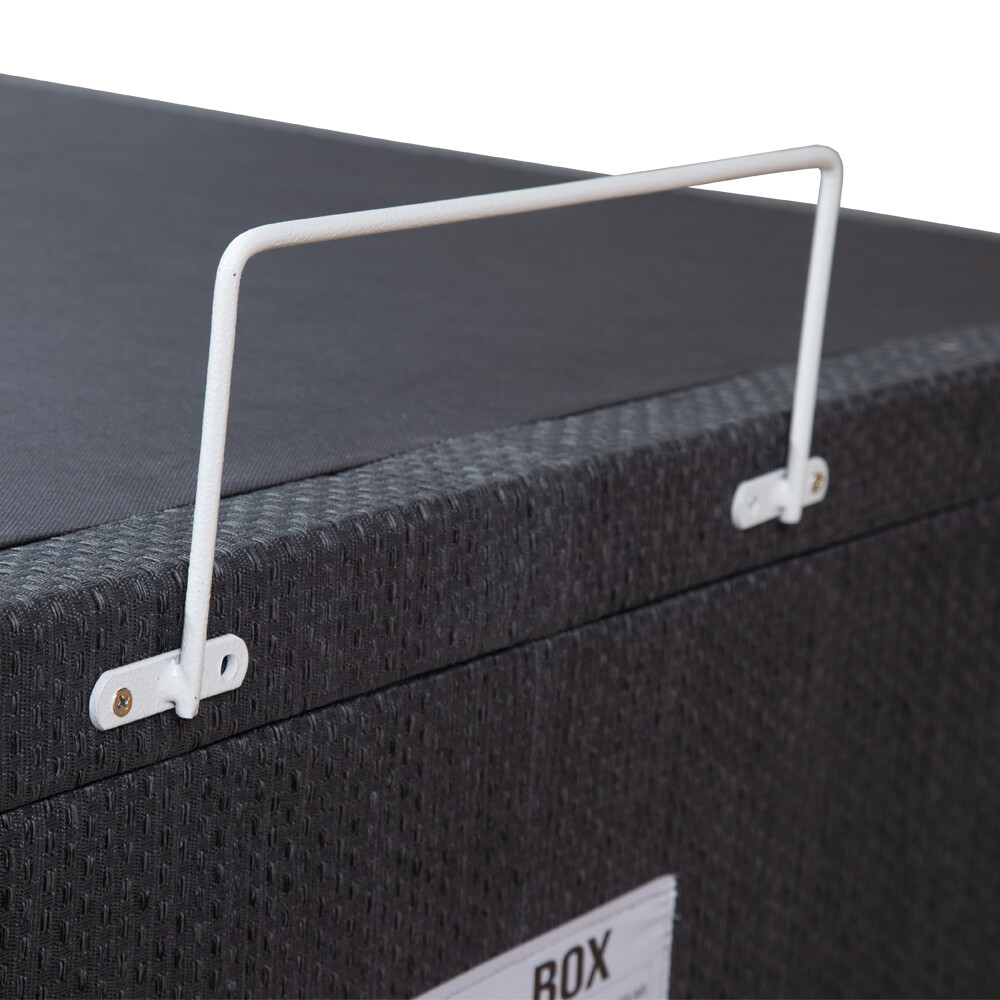 BOX BAÚL 2 PLAZAS BASE DE SOMMIER GUARDARROPA CAMA GRIS