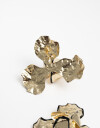 Aros Colgantes Cortos Metal Aros Colgantes Cortos Flor - Dorado