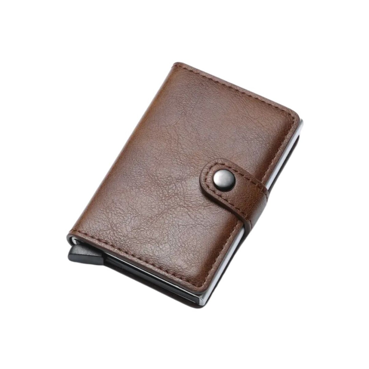 Tarjetero Billetera Bloqueo Rfid Anti Clonacion - Color marron oscuro 