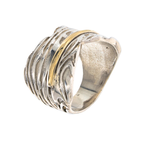 Anillo de plata 925 y double en oro 18 ktes. Anillo de plata 925 y double en oro 18 ktes.