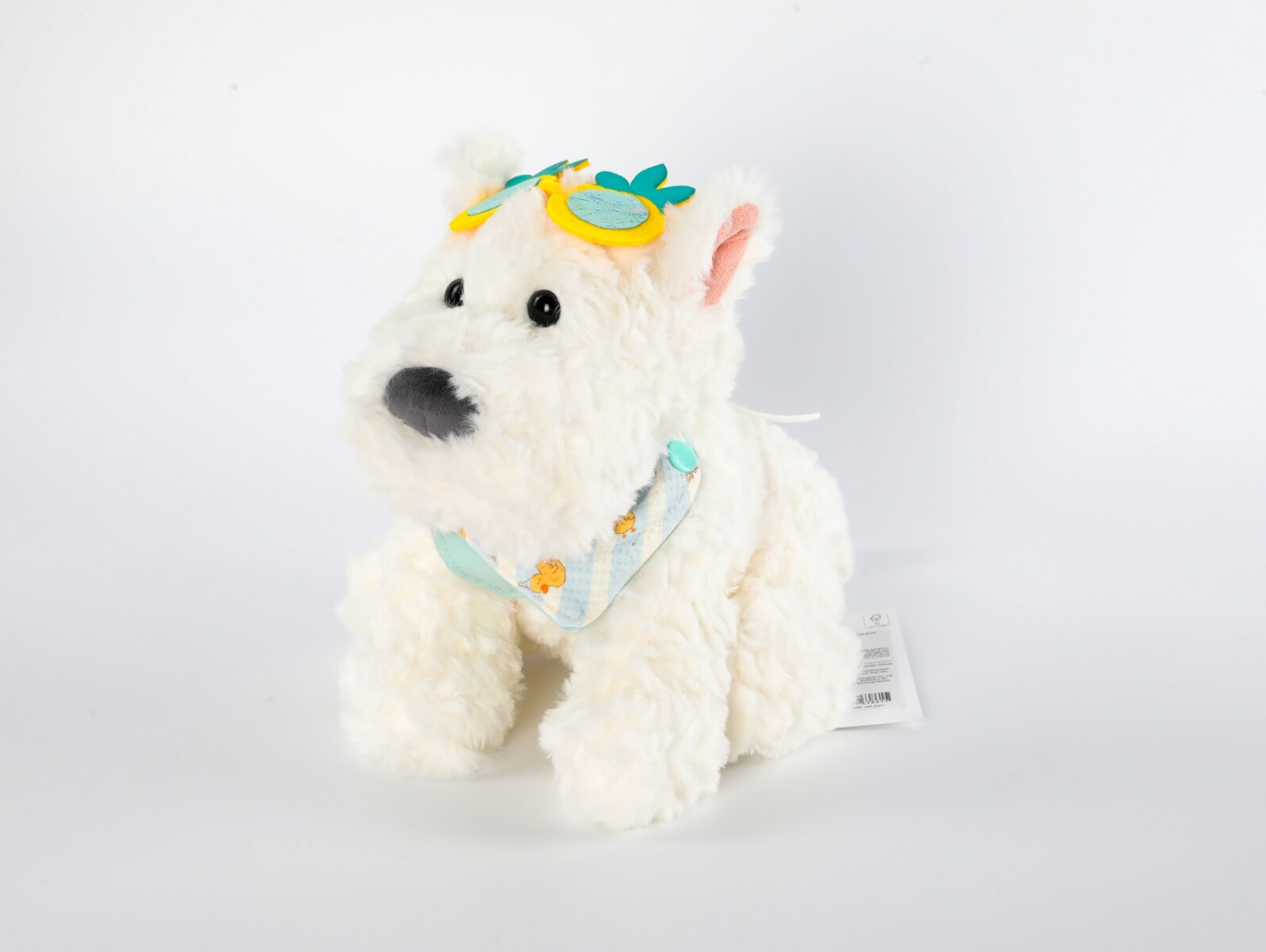 PELUCHE DE PERRITO LINDO CON GAFAS DE SOL 