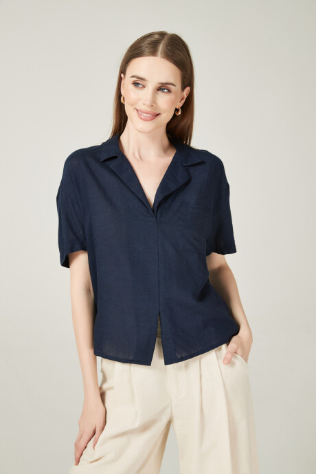 Camisa Galapago Azul Noche