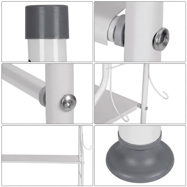 Estantes Armario Mueble Organizador Baño Inodoro Metal Acero Imback Color Blanco Estantes Armario Mueble Organizador Baño Inodoro Metal Acero Imback Color Blanco