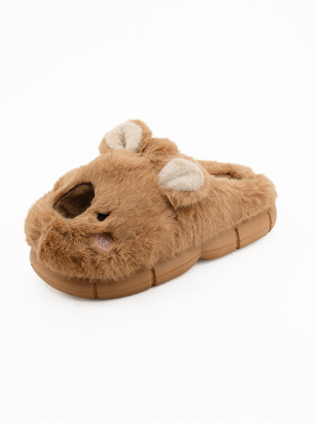 PANTUFLA BEIGE OSCURO