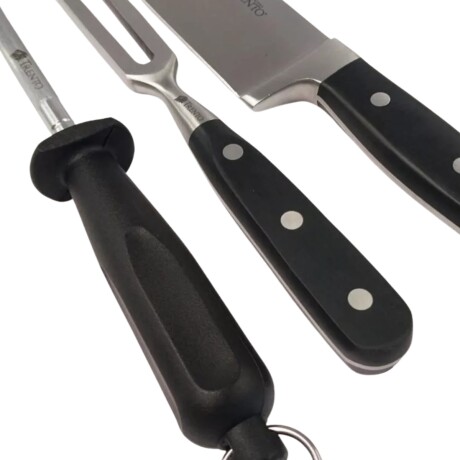 Set POM 3 Piezas Cuchillo Trinche Chaira Set POM 3 Piezas Cuchillo Trinche Chaira