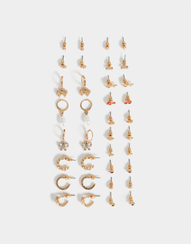 Aros Sets Con strass Sets De Aros Con Strass - Dorado