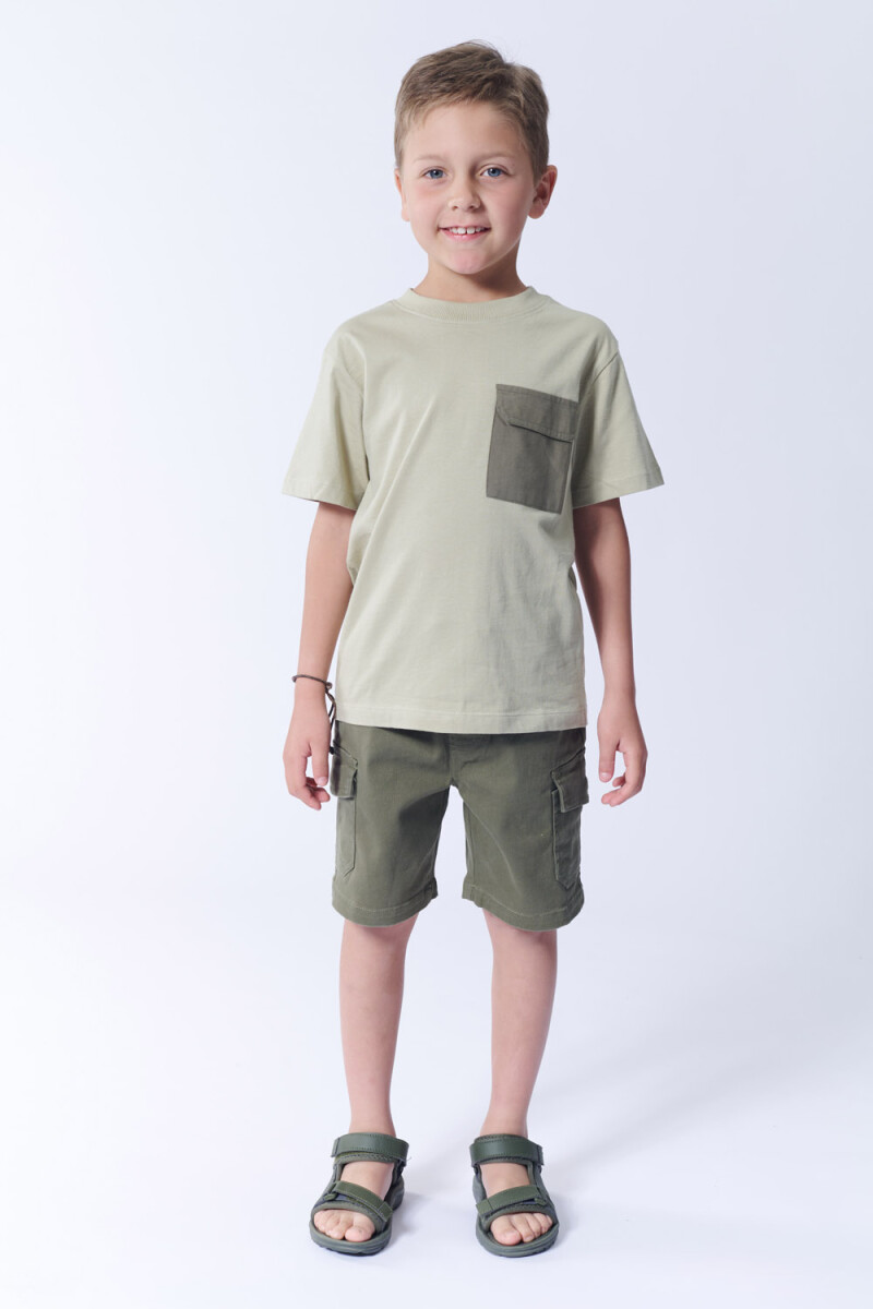 Bermuda cargo bolsillo - Verde 