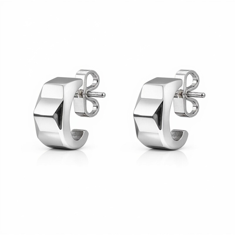 Caravanas Aro Geometrico- Plata 925 - CA4218 sinpiedra