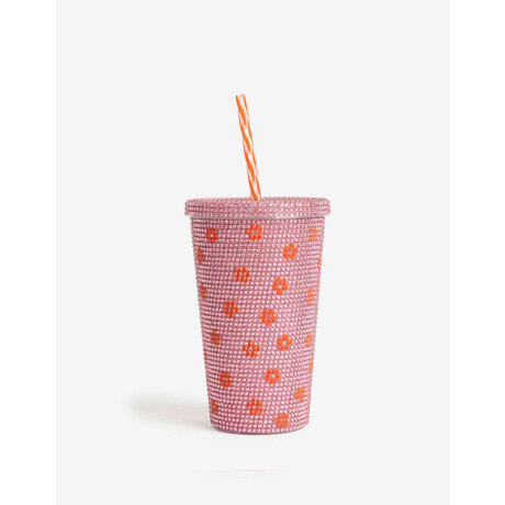 Vaso Strass Flores Combinacion Bicolor