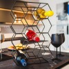 Vinera hierro hexágono para 14 botellas Vinera hierro hexágono para 14 botellas