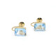 Caravanas En Oro 18K Y Topacio Caravanas En Oro 18K Y Topacio