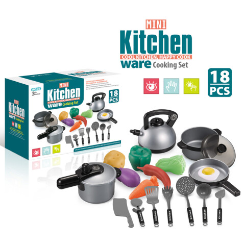 Set Juego de Cocina Clásico con 18 Piezas U