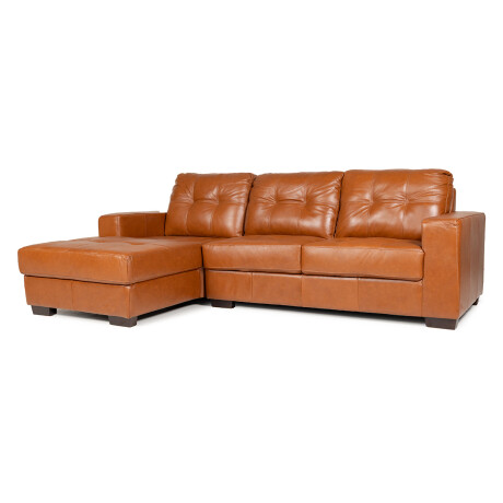 Rinconera Fargo - Cuero Básico - Chaise Izquierdo 457 (Brandy)