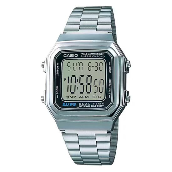 Reloj CASIO RETRO A178WA-1AUDF Acero Plateado Esfera 36mm 0