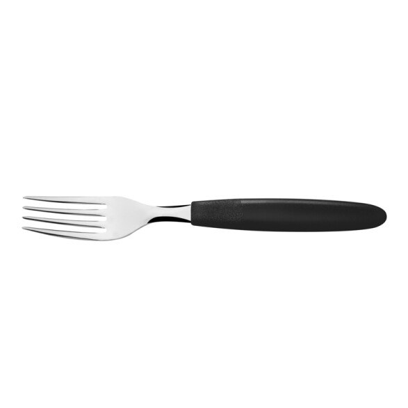 Tenedor mango plástico negro IPANEMA, 12 piezas -TRAMONTINA TN9015