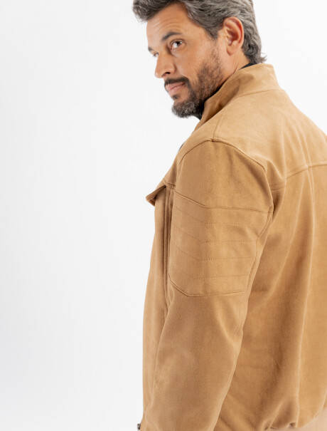 Campera suede Milan camel