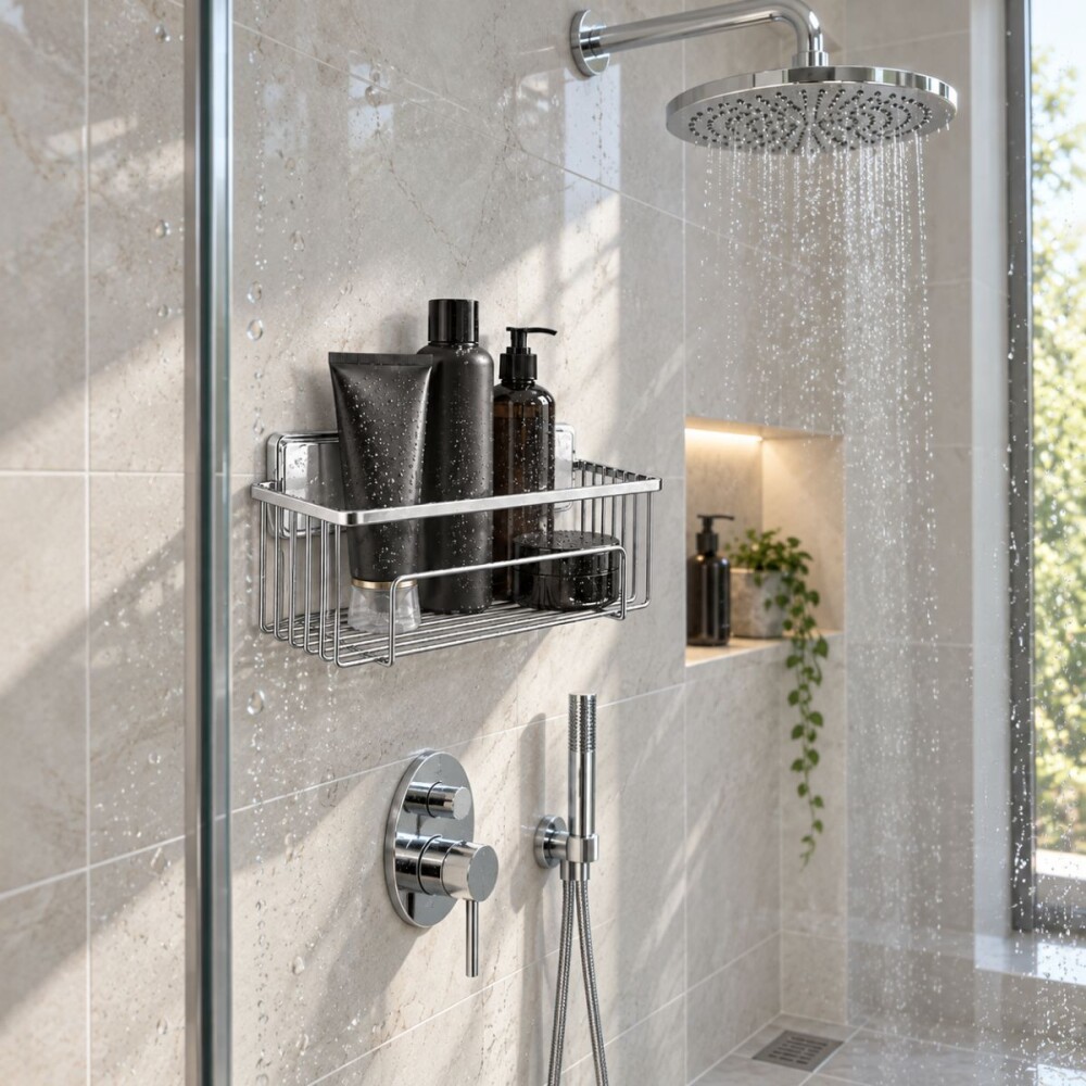 ORGANIZADOR DE BAÑO ADHESIVO Organizador De Baño Adhesivo