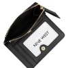 Small Leather Goods Mary Zip Around Card Case Cement Black