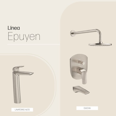 JUEGOS DE GRIFERIA LAVATORIO ALTO DUCHA SATINADO CEPILLADO GRIS-BRUSHED NICKEL