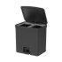 Papelera doble compartimento con pedal 20L Negro