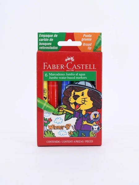 MARCADORES GRUESOS X6 FABER CASTELL MULTICOLOR
