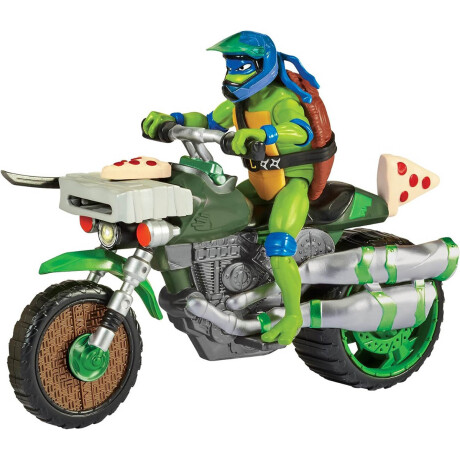 Muñeco De Acción Tortugas Ninja Leonardo con Moto Leonardo
