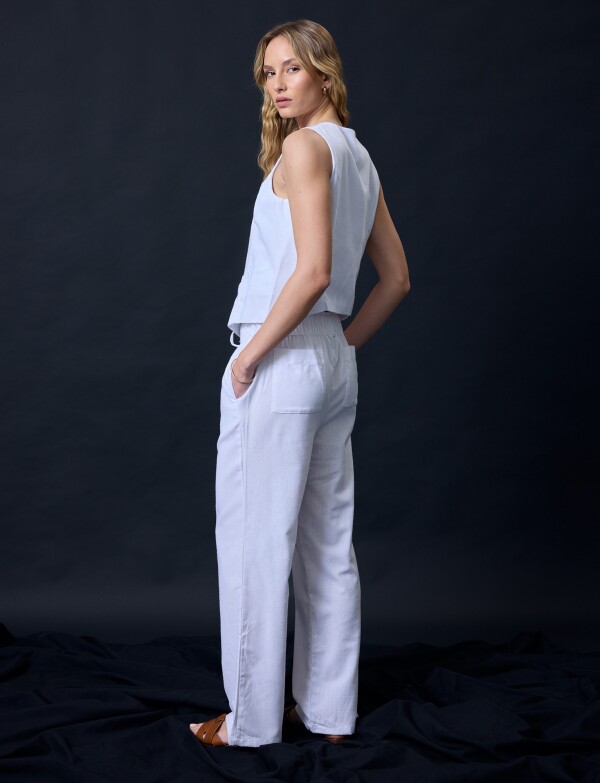 Chaleco Lino BLANCO