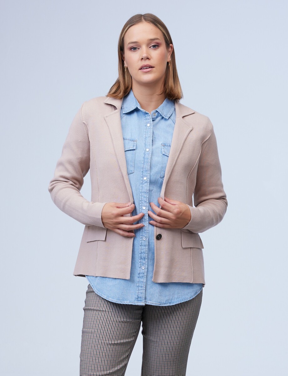 Cardigan Solapa - Beige 