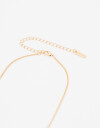 Collares Cortos Color Collar Corto De Metal Y Beads - Dorado