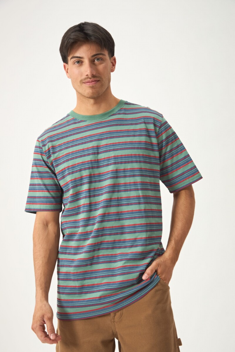 REMERA STRIPES - VERDE 