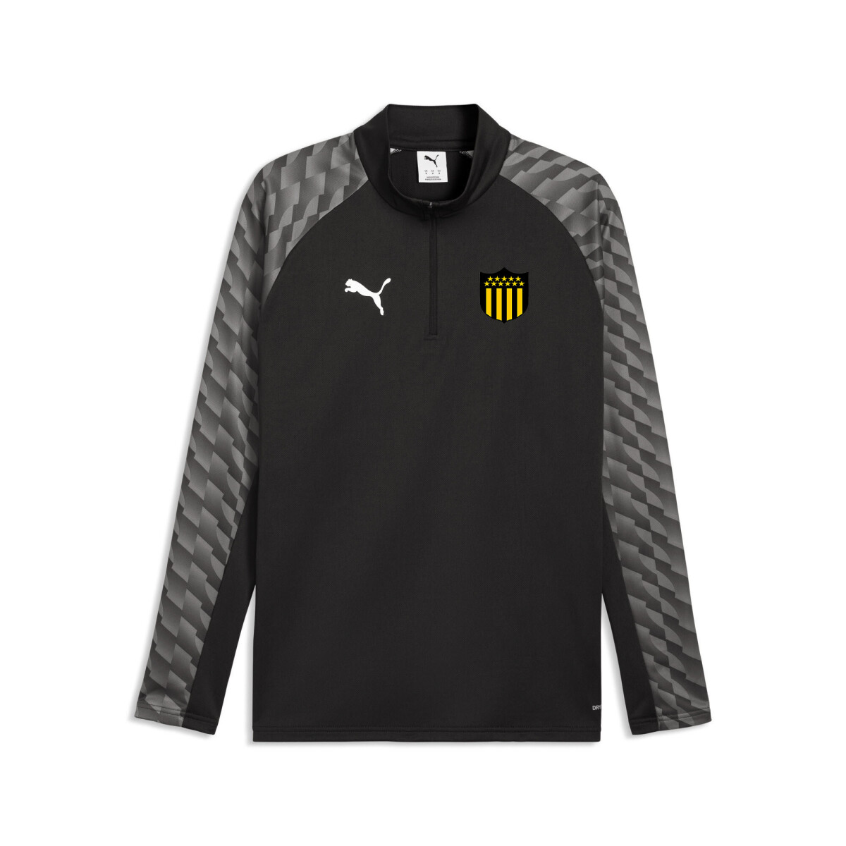 Buzo Entrenamiento Peñarol 1/4 Cierre Liga26 -65972403 - Negro/Gris 