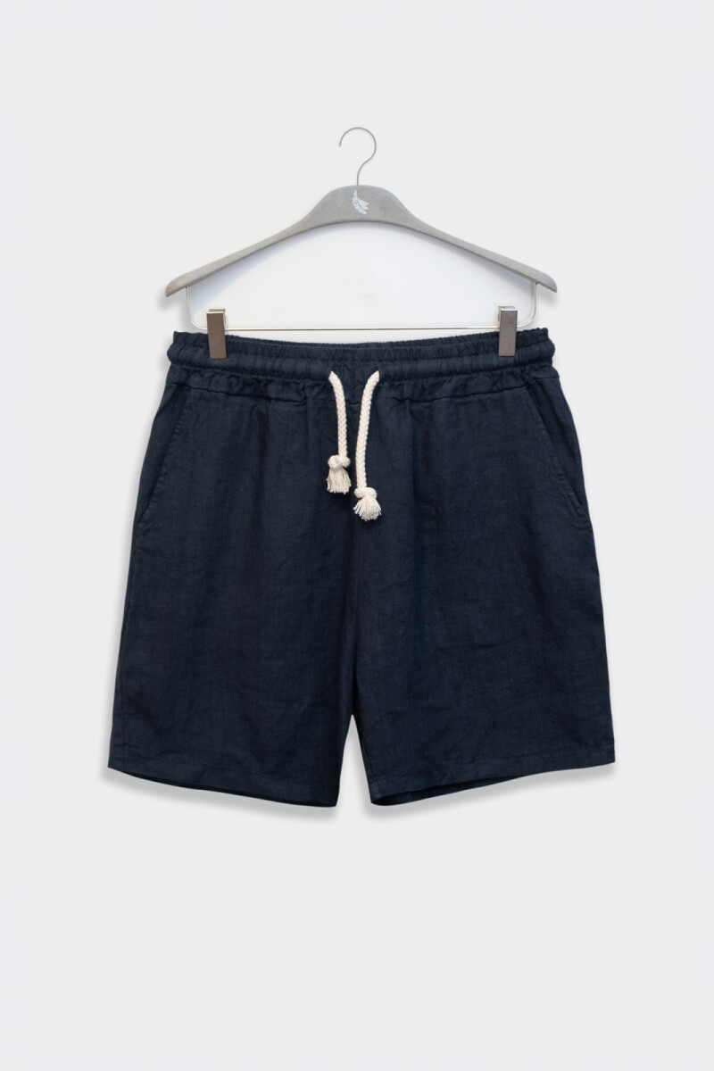 PREMIUM LINEN SHORTS Navy