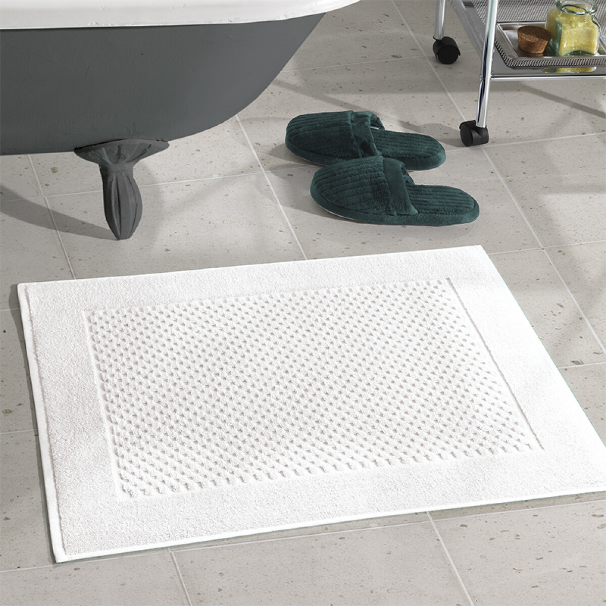 Toalla Piso Prime Dohler 100% Algodón 50 x 70 cm - BLANCO 