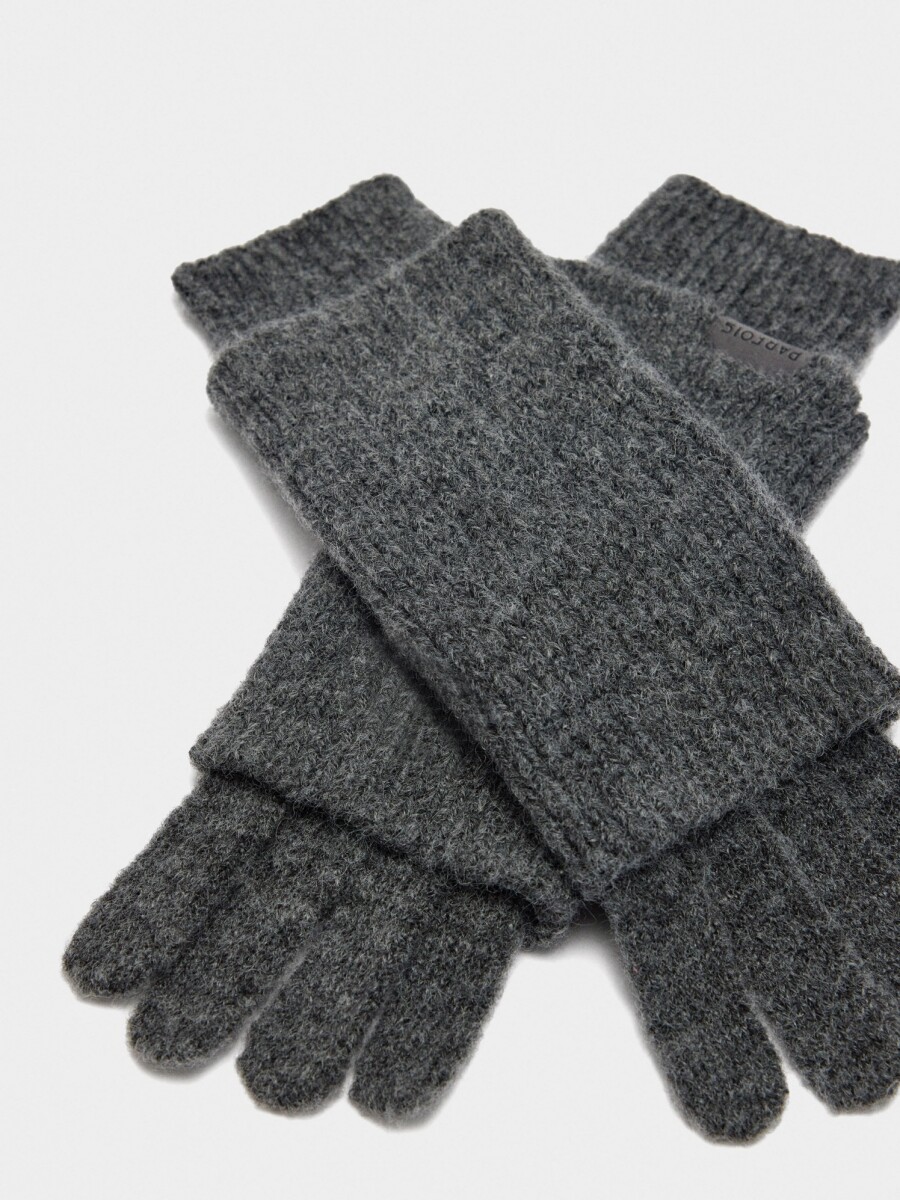 Guantes De Punto gris