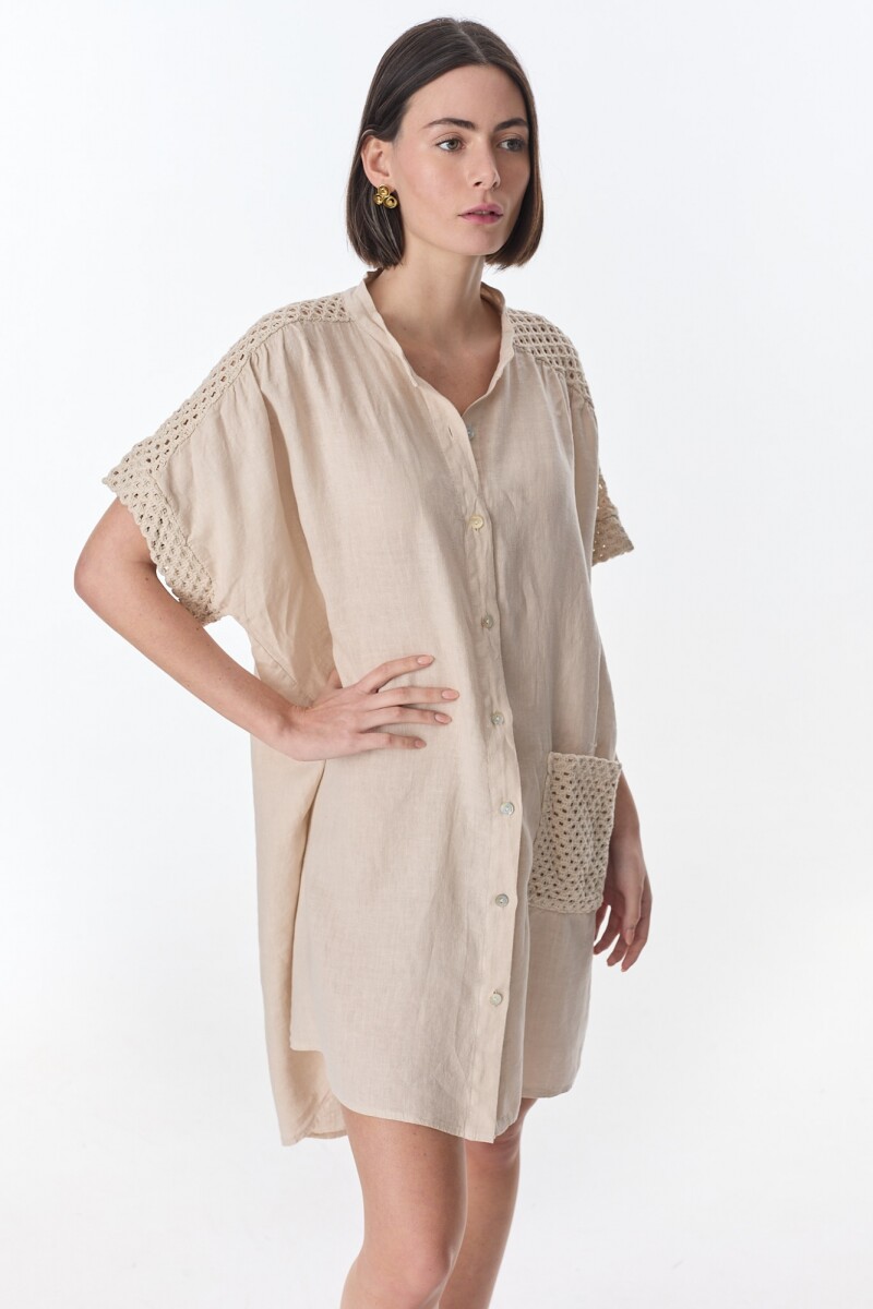 Vestido Camisero Ivy Beige