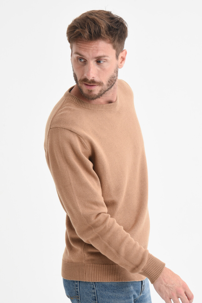 Sweater de punto Camel