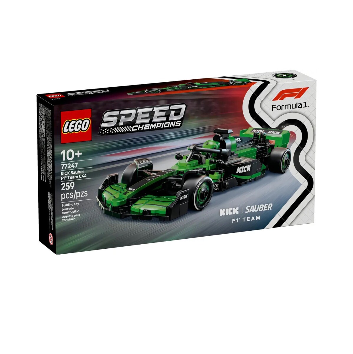 LEGO Speed Champions KICK Sauber F1 Team C44 Auto de Carreras 10+ 