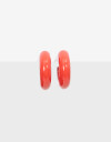 Aros Argollas Color Argollas Esmaltadas Rojas - Rojo Medio