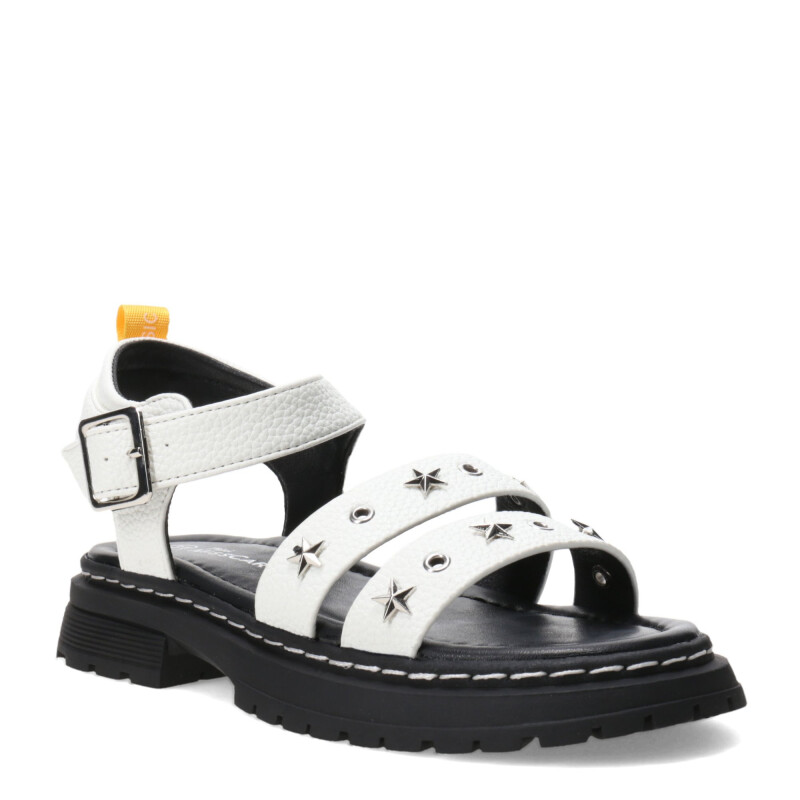 Sandalias de Niña MINI Miss Carol Tartan Con Tachas Blanco