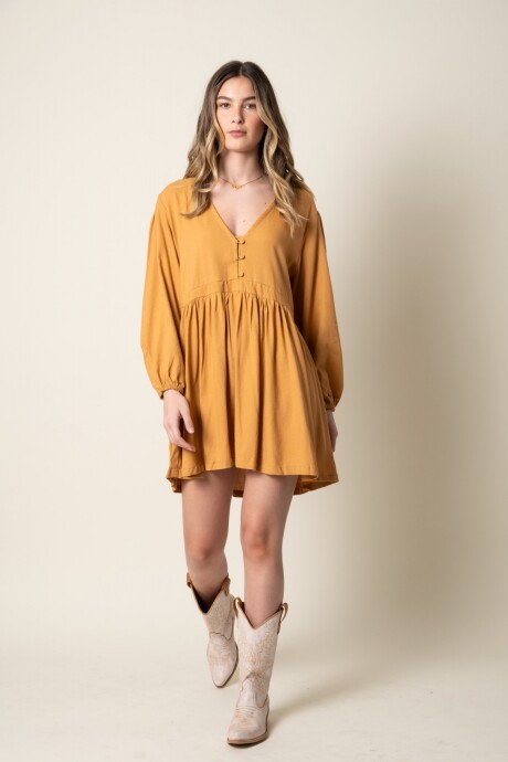 VESTIDO MALAGA CAMEL