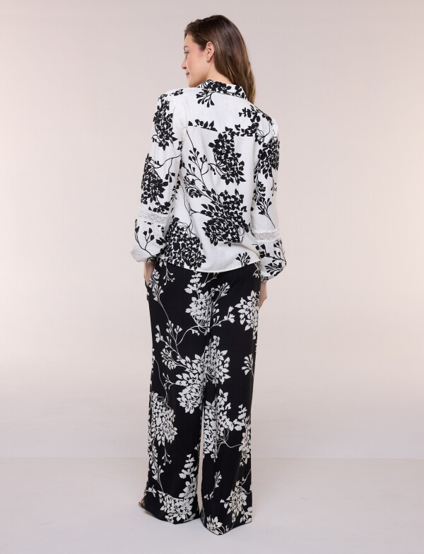 Conjunto De Camisa Y Pantalón En Contraste NEGRO/MULTI