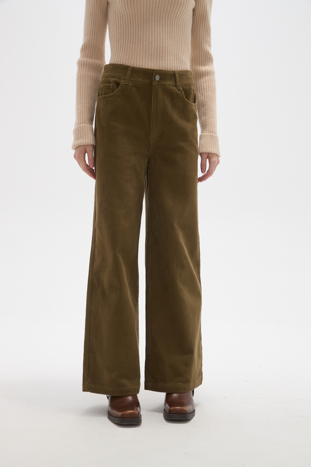 Pantalon Syla Verde Oliva Oscuro