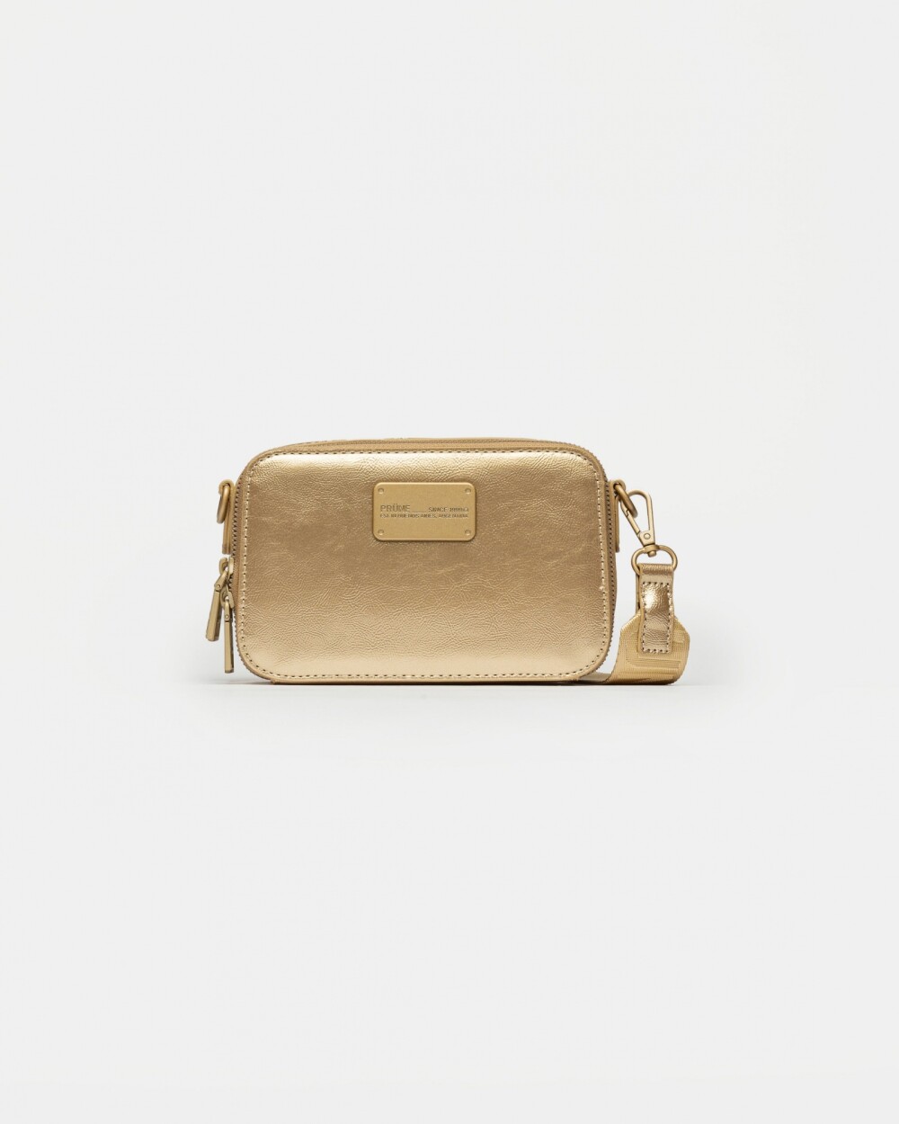 Mini bag New Penny en efecto cuero charol Platino