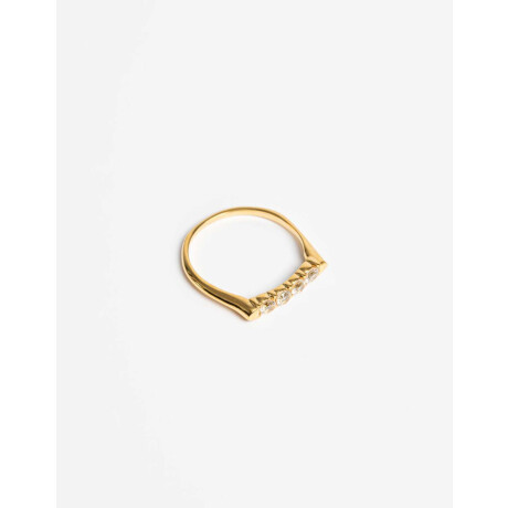 Anillo De Acero Con Cubic Exclusive Edition Dorado
