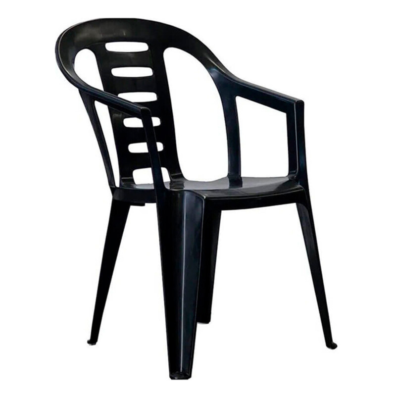 Juego De 4 Sillas Y Mesa Redonda Plastico Negro Juego De 4 Sillas Y Mesa Redonda Plastico Negro